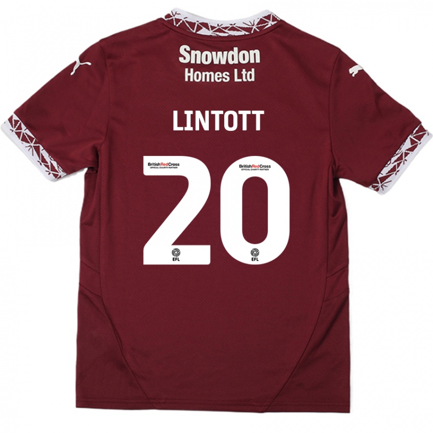 Kinder Harvey Lintott #20 Burgundrot Heimtrikot Trikot 2024/25 T-Shirt