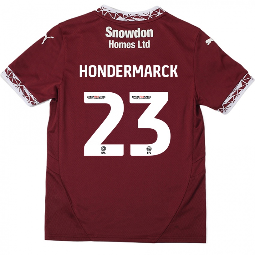 Kinder William Hondermarck #23 Burgundrot Heimtrikot Trikot 2024/25 T-Shirt