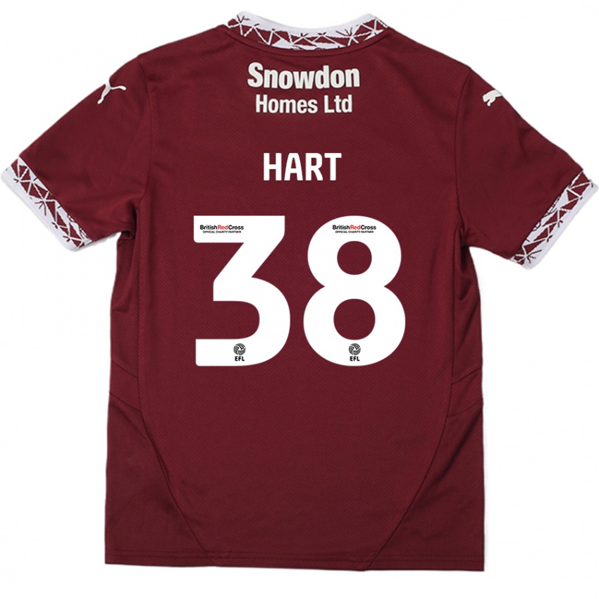 Kinder Jamari Hart #38 Burgundrot Heimtrikot Trikot 2024/25 T-Shirt