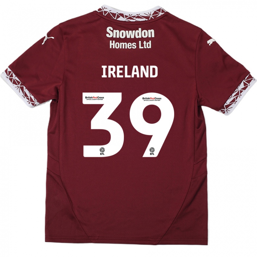 Kinder Matthew Ireland #39 Burgundrot Heimtrikot Trikot 2024/25 T-Shirt