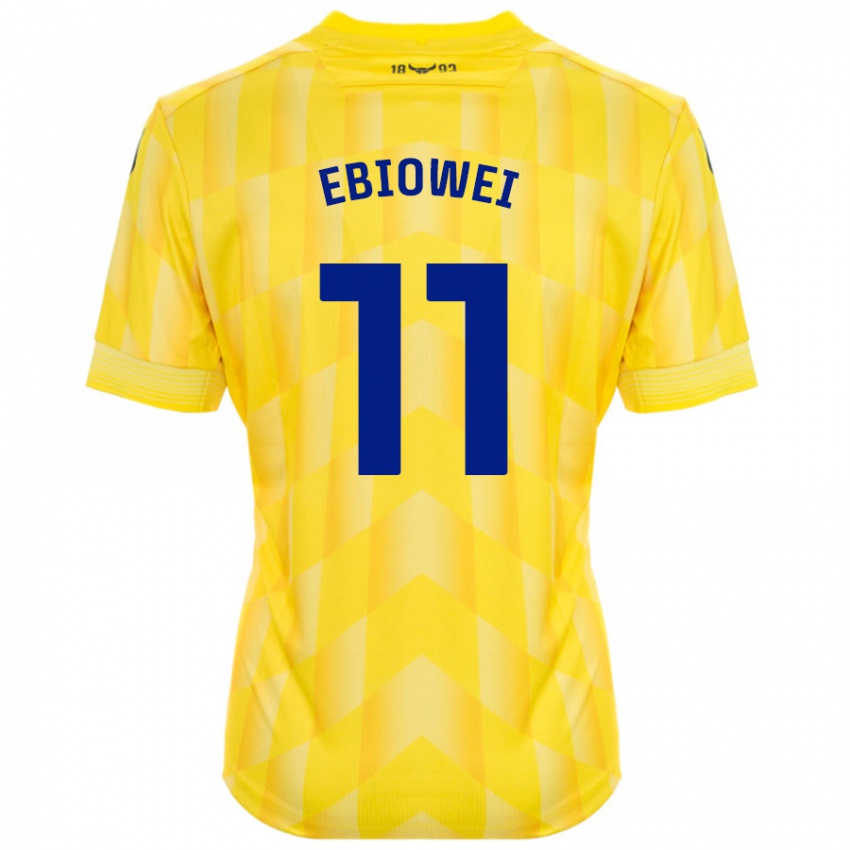 Kinder Malcolm Ebiowei #11 Gelb Heimtrikot Trikot 2024/25 T-Shirt