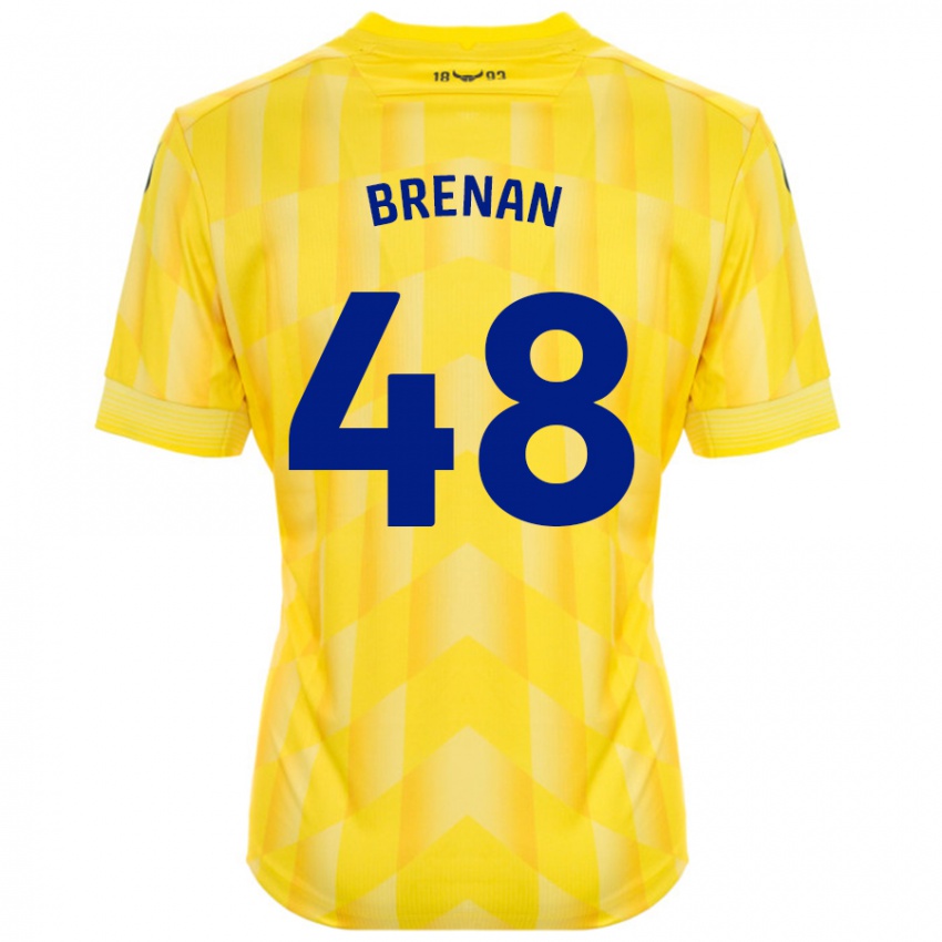 Kinder Tobias Brenan #48 Gelb Heimtrikot Trikot 2024/25 T-Shirt