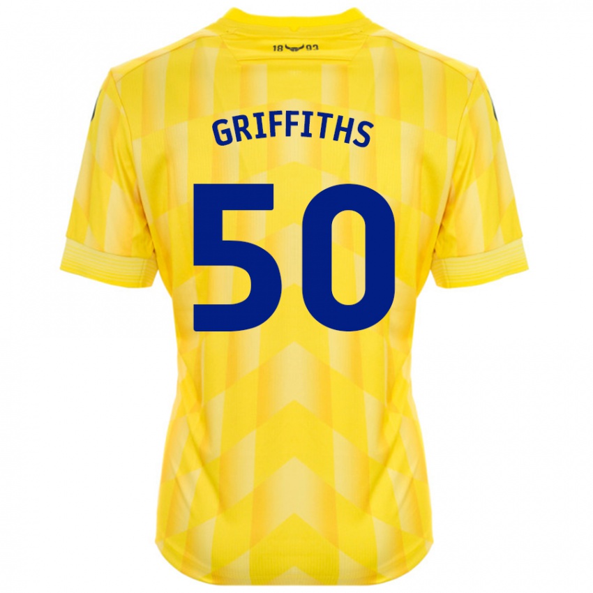 Kinder Louis Griffiths #50 Gelb Heimtrikot Trikot 2024/25 T-Shirt