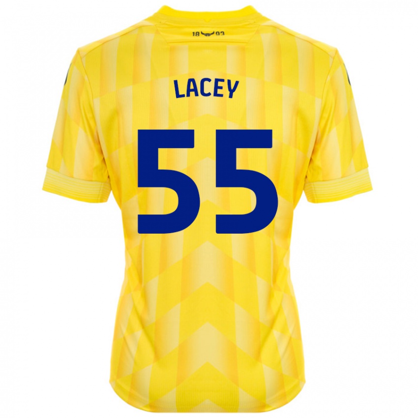 Kinder Aaron Lacey #55 Gelb Heimtrikot Trikot 2024/25 T-Shirt