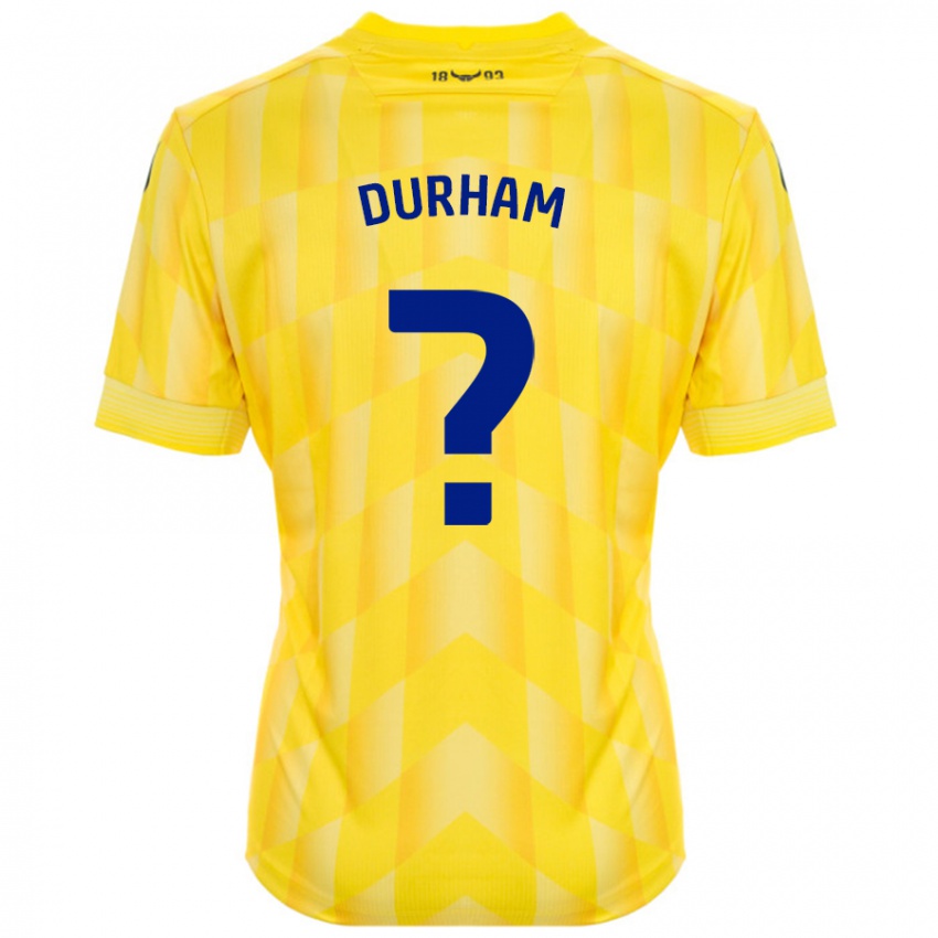 Kinder Lucy Durham #0 Gelb Heimtrikot Trikot 2024/25 T-Shirt