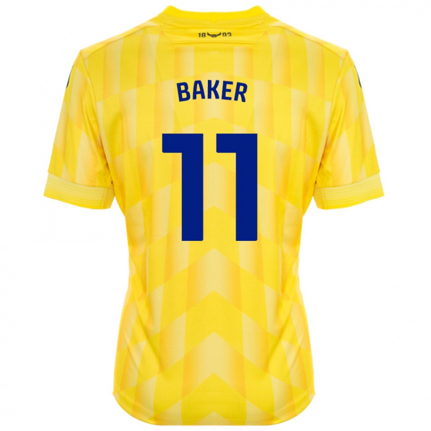 Kinder Sophie Baker #11 Gelb Heimtrikot Trikot 2024/25 T-Shirt