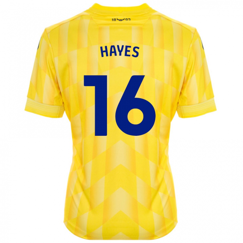 Kinder Georgia Hayes #16 Gelb Heimtrikot Trikot 2024/25 T-Shirt