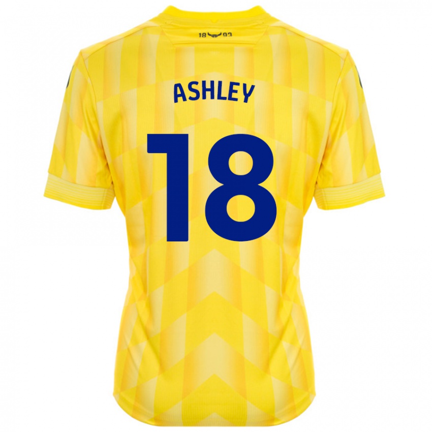 Kinder Alex Ashley #18 Gelb Heimtrikot Trikot 2024/25 T-Shirt