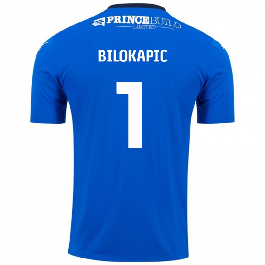 Kinder Nicholas Bilokapic #1 Blau Weiß Heimtrikot Trikot 2024/25 T-Shirt