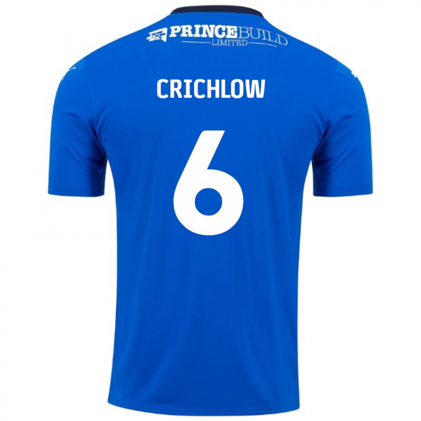 Kinder Romoney Crichlow #6 Blau Weiß Heimtrikot Trikot 2024/25 T-Shirt