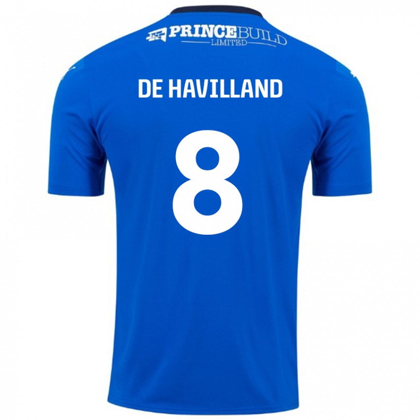 Kinder Ryan De Havilland #8 Blau Weiß Heimtrikot Trikot 2024/25 T-Shirt