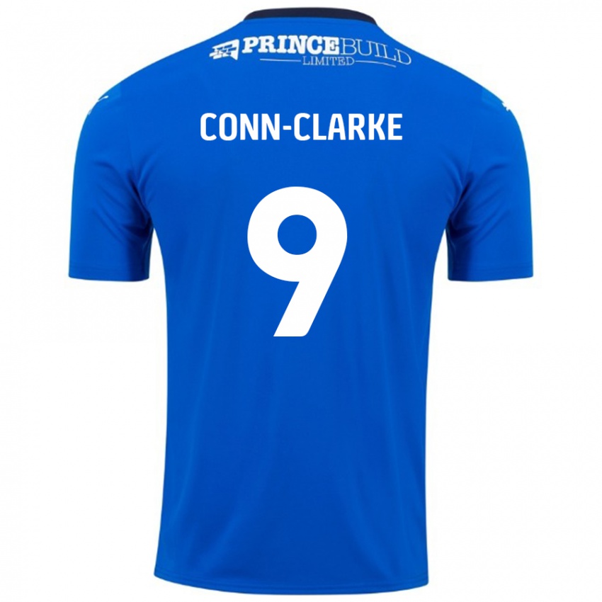 Kinder Chris Conn-Clarke #9 Blau Weiß Heimtrikot Trikot 2024/25 T-Shirt