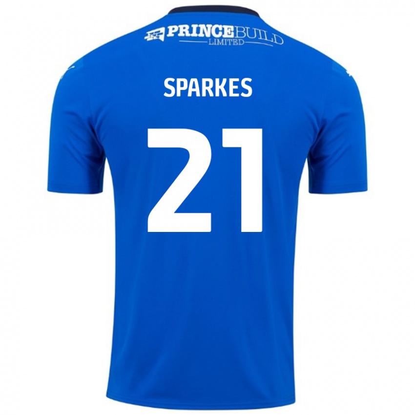 Kinder Jack Sparkes #21 Blau Weiß Heimtrikot Trikot 2024/25 T-Shirt