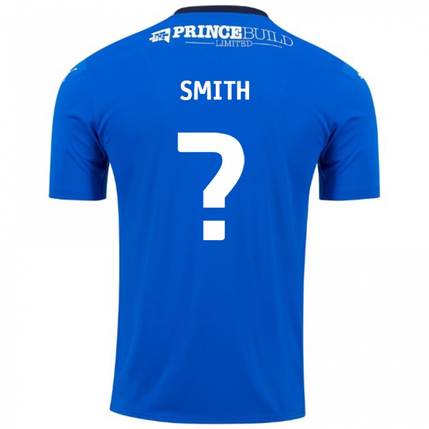 Kinder Bastian Smith #0 Blau Weiß Heimtrikot Trikot 2024/25 T-Shirt