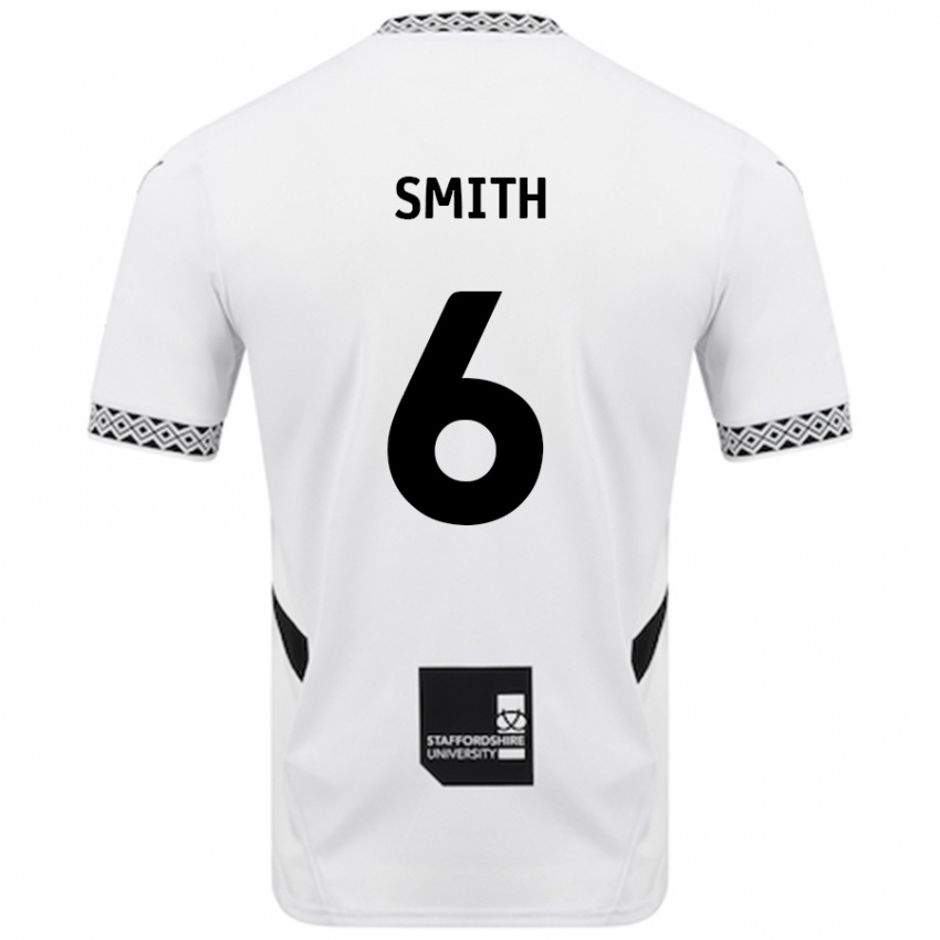 Kinder Nathan Smith #6 Weiß Heimtrikot Trikot 2024/25 T-Shirt