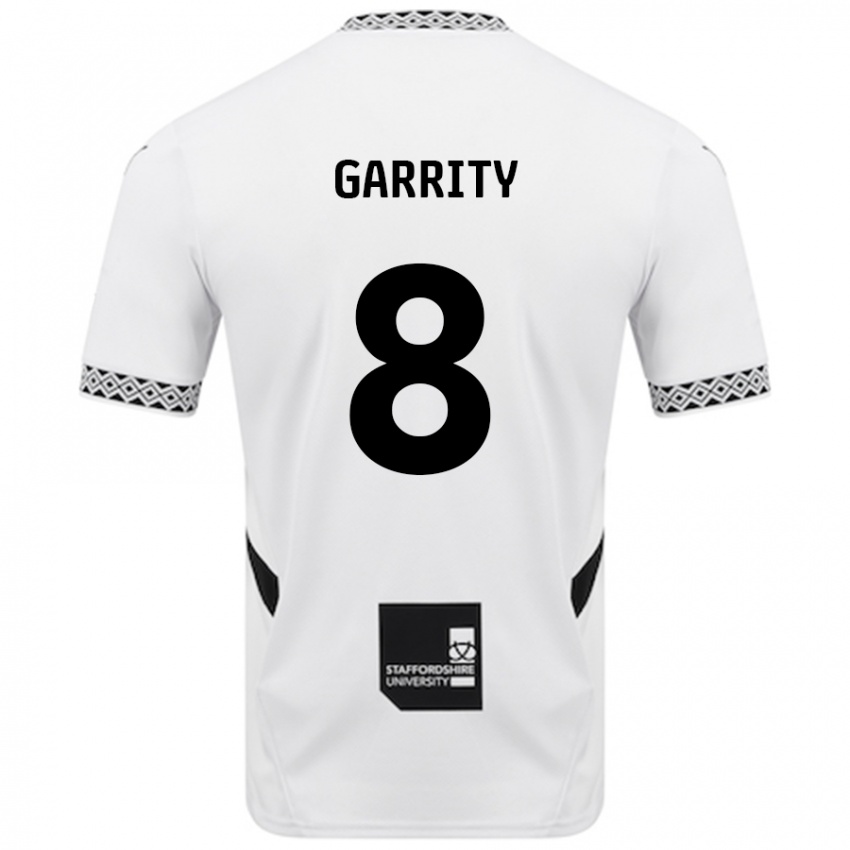 Kinder Ben Garrity #8 Weiß Heimtrikot Trikot 2024/25 T-Shirt