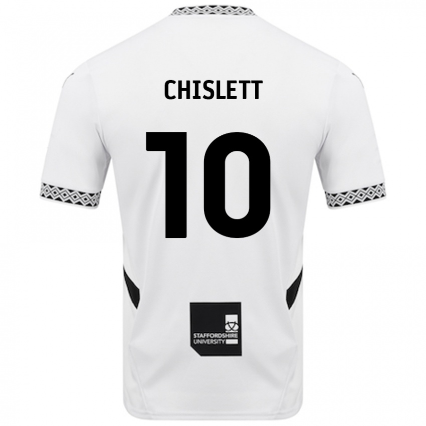 Kinder Ethan Chislett #10 Weiß Heimtrikot Trikot 2024/25 T-Shirt