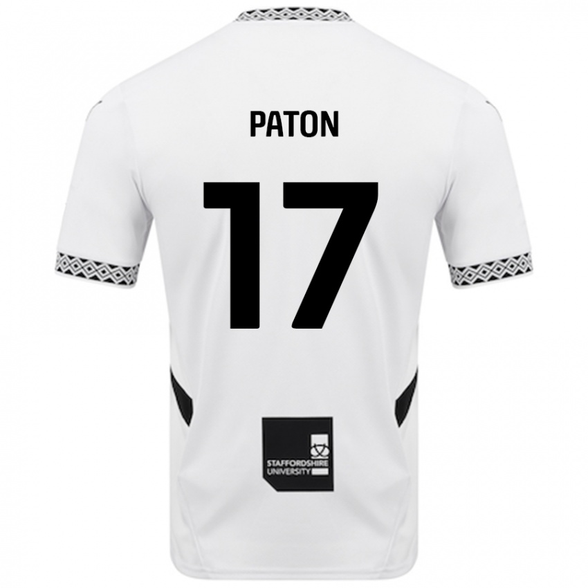 Kinder Ruari Paton #17 Weiß Heimtrikot Trikot 2024/25 T-Shirt