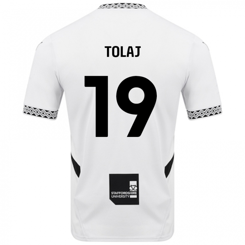 Kinder Lorent Tolaj #19 Weiß Heimtrikot Trikot 2024/25 T-Shirt