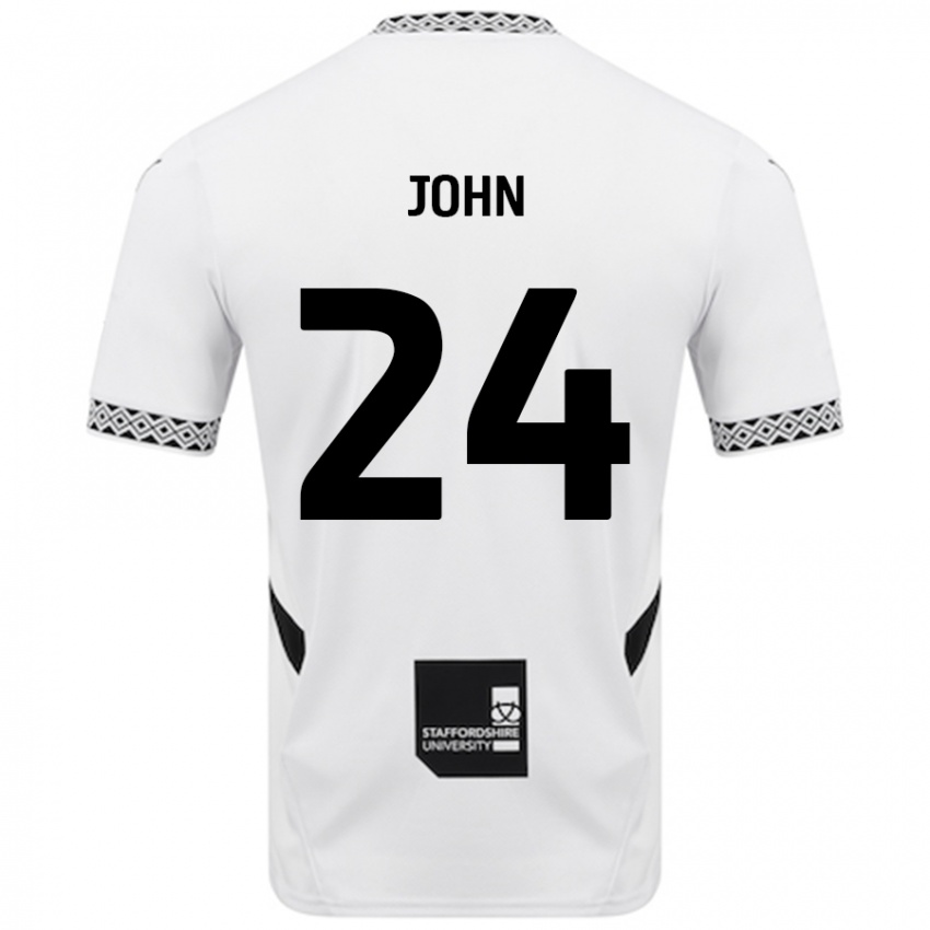 Kinder Kyle John #24 Weiß Heimtrikot Trikot 2024/25 T-Shirt