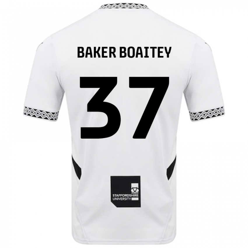 Kinder Benicio Baker-Boaitey #37 Weiß Heimtrikot Trikot 2024/25 T-Shirt