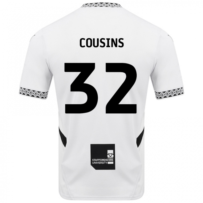 Kinder Logan Cousins #32 Weiß Heimtrikot Trikot 2024/25 T-Shirt