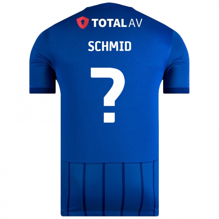 Kinder Nicolas Schmid #0 Blau Heimtrikot Trikot 2024/25 T-Shirt