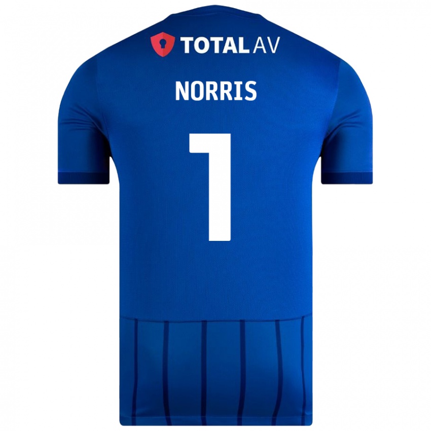 Kinder Will Norris #1 Blau Heimtrikot Trikot 2024/25 T-Shirt