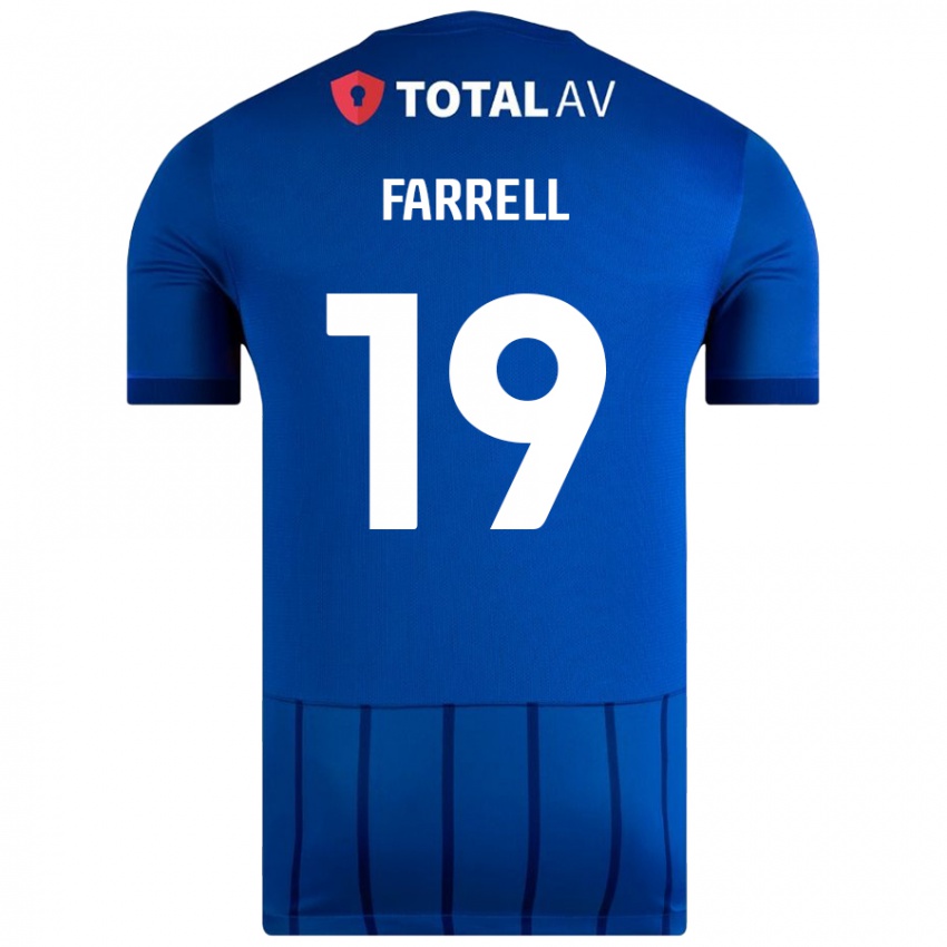 Kinder Jacob Farrell #19 Blau Heimtrikot Trikot 2024/25 T-Shirt