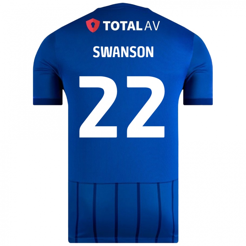 Kinder Zak Swanson #22 Blau Heimtrikot Trikot 2024/25 T-Shirt