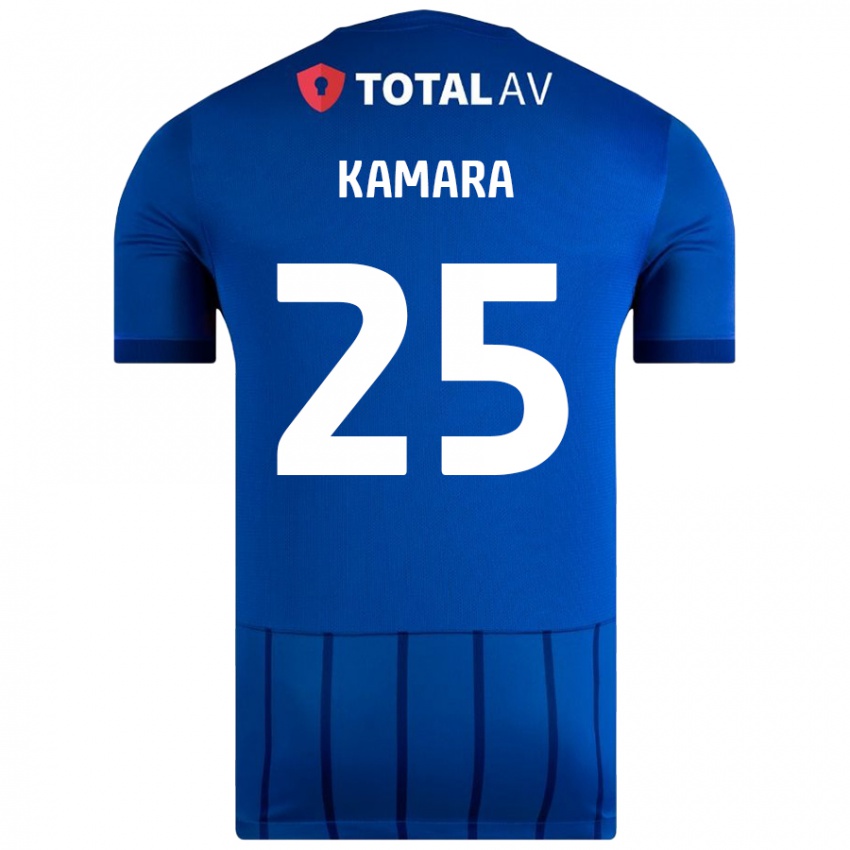 Kinder Abdoulaye Kamara #25 Blau Heimtrikot Trikot 2024/25 T-Shirt