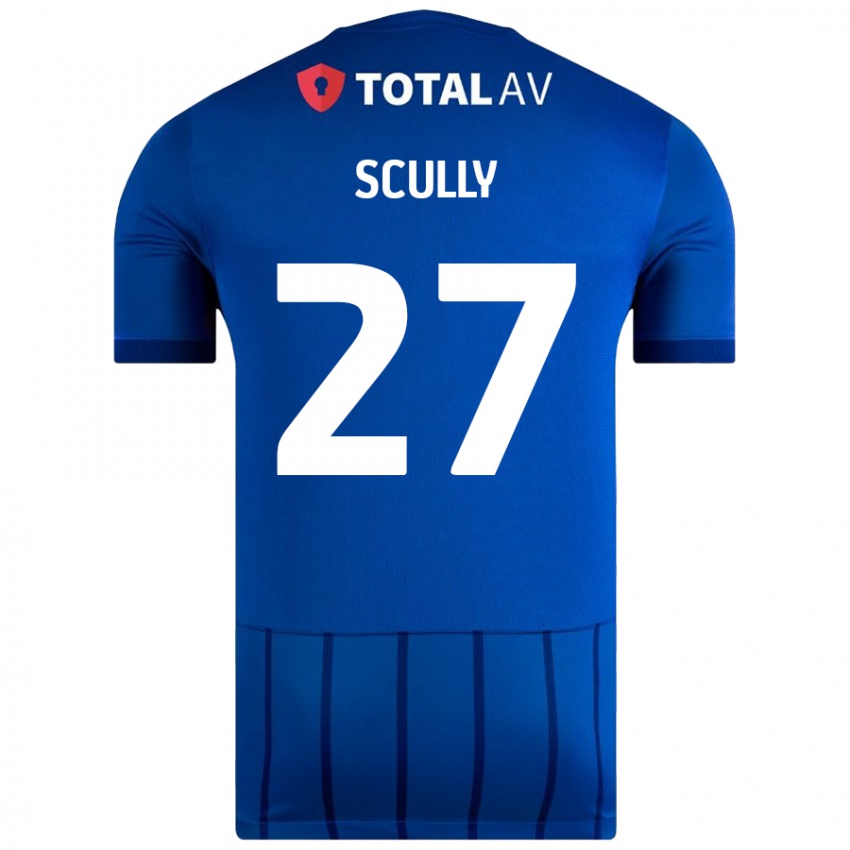 Kinder Anthony Scully #27 Blau Heimtrikot Trikot 2024/25 T-Shirt