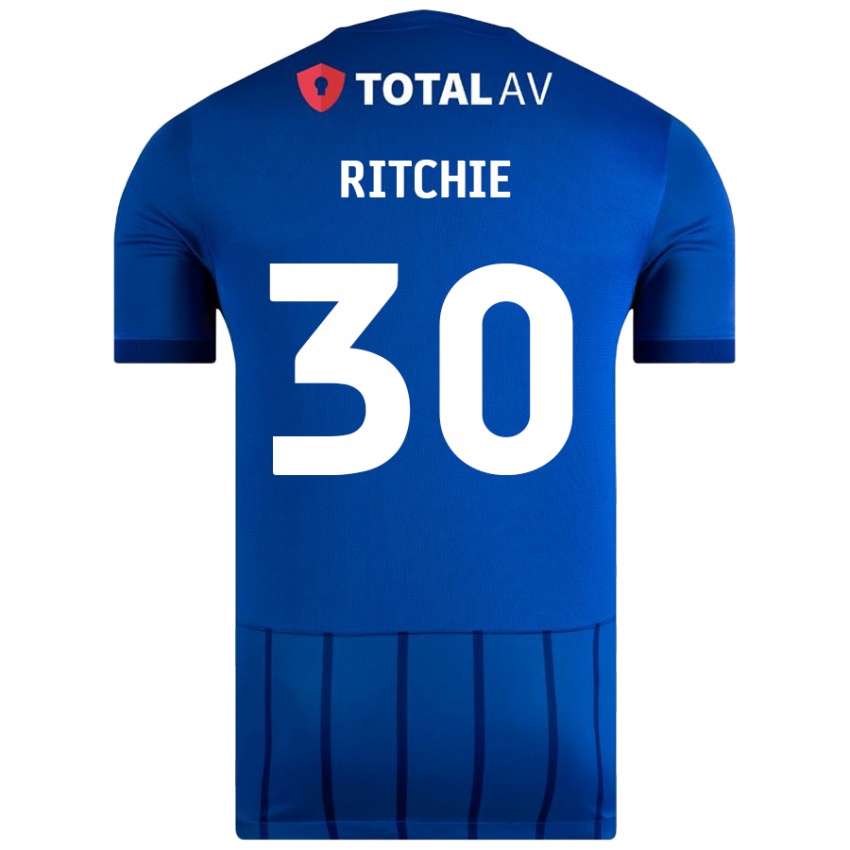 Kinder Matt Ritchie #30 Blau Heimtrikot Trikot 2024/25 T-Shirt