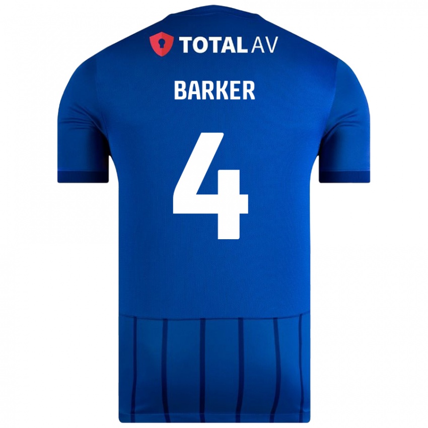 Kinder Sophie Barker #4 Blau Heimtrikot Trikot 2024/25 T-Shirt