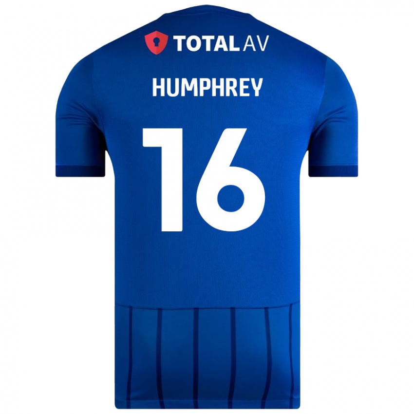 Kinder Ella Humphrey #16 Blau Heimtrikot Trikot 2024/25 T-Shirt