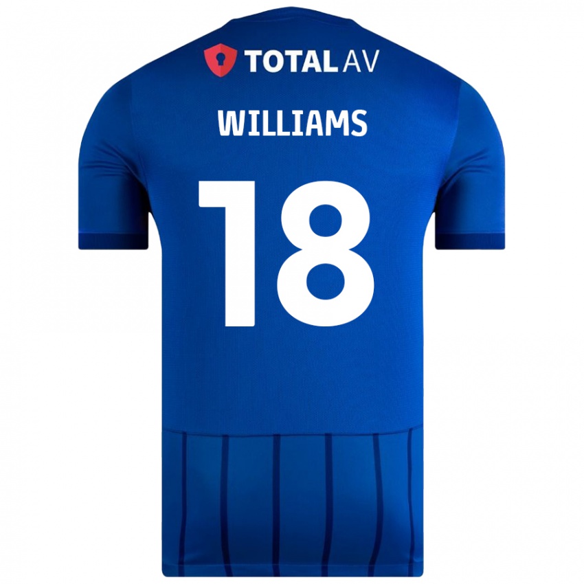 Kinder Scarlett Williams #18 Blau Heimtrikot Trikot 2024/25 T-Shirt