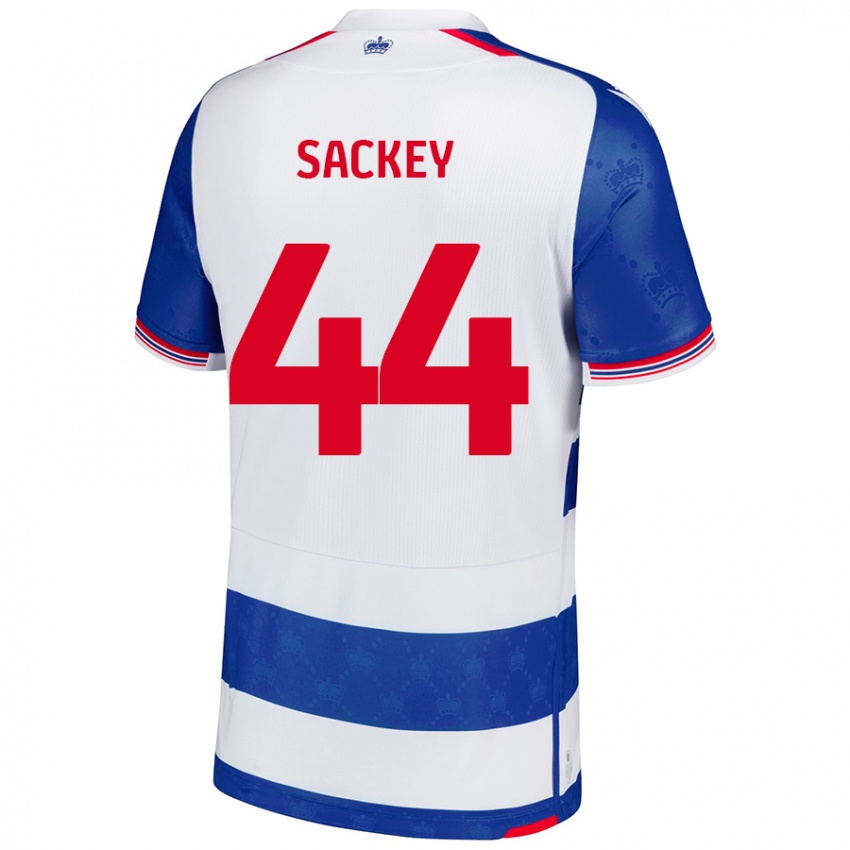 Kinder Tyler Sackey #44 Blau Weiß Heimtrikot Trikot 2024/25 T-Shirt