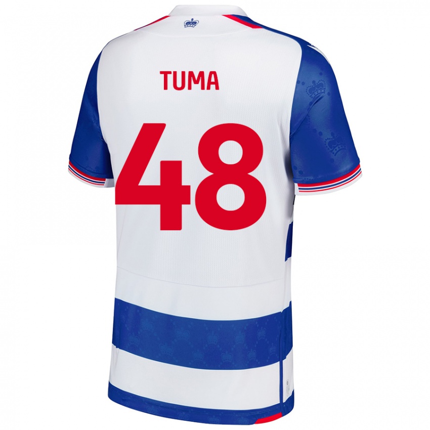 Kinder Basil Tuma #48 Blau Weiß Heimtrikot Trikot 2024/25 T-Shirt