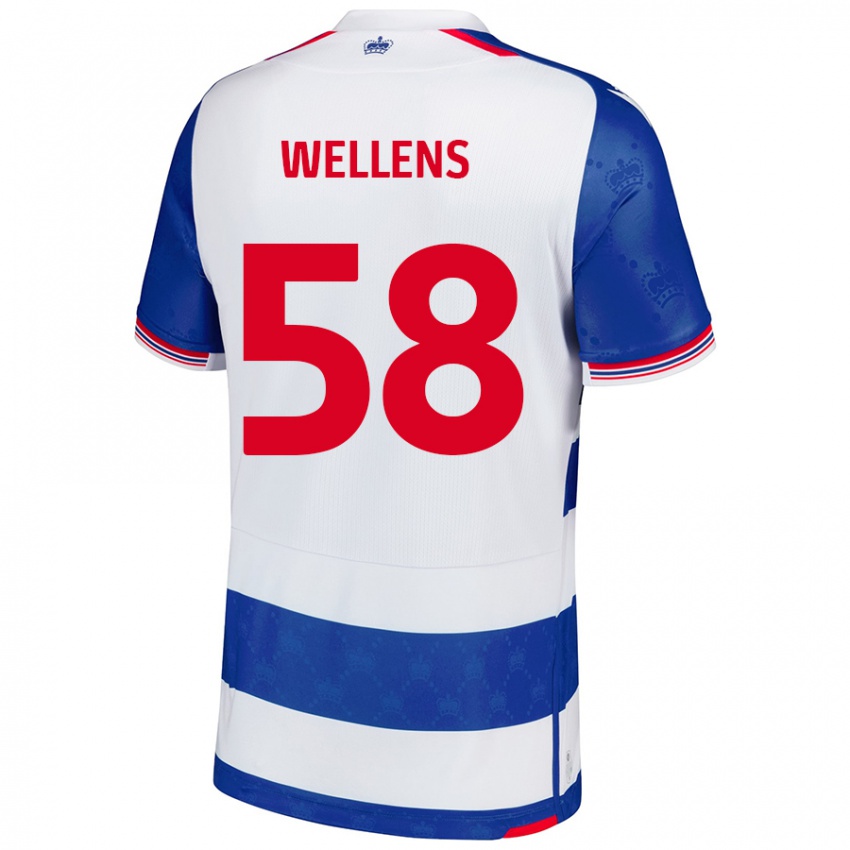 Kinder Charlie Wellens #58 Blau Weiß Heimtrikot Trikot 2024/25 T-Shirt