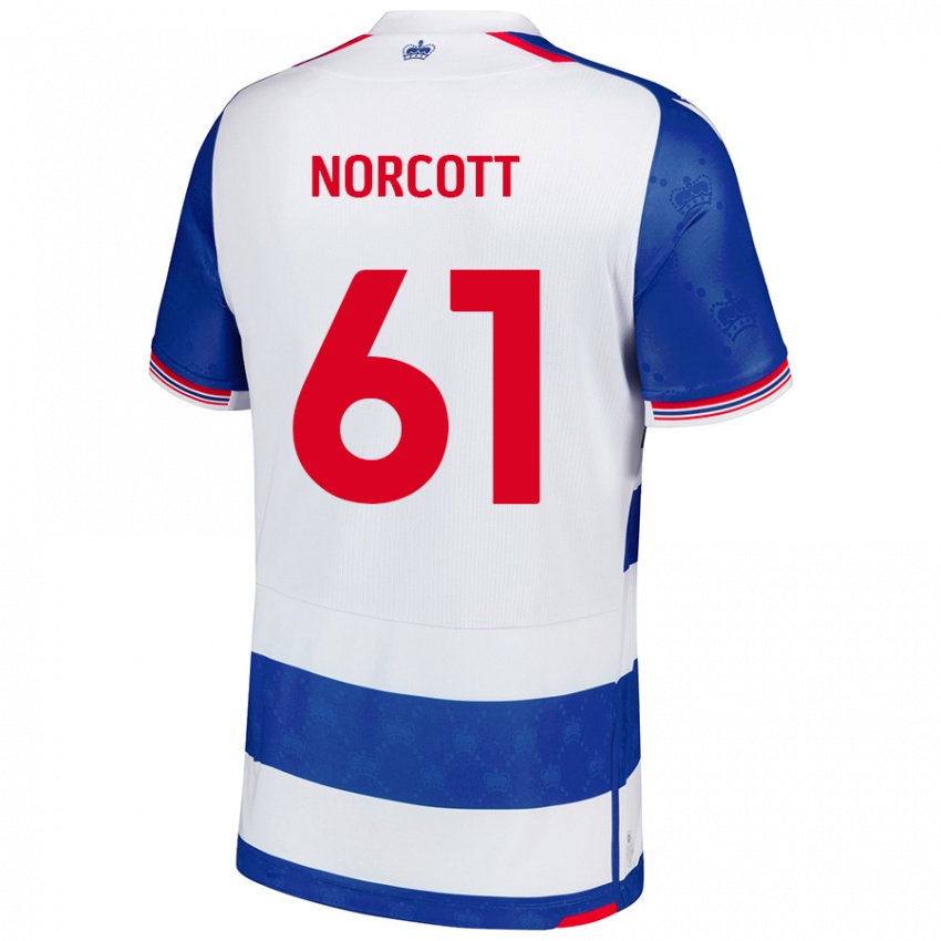 Kinder Tom Norcott #61 Blau Weiß Heimtrikot Trikot 2024/25 T-Shirt