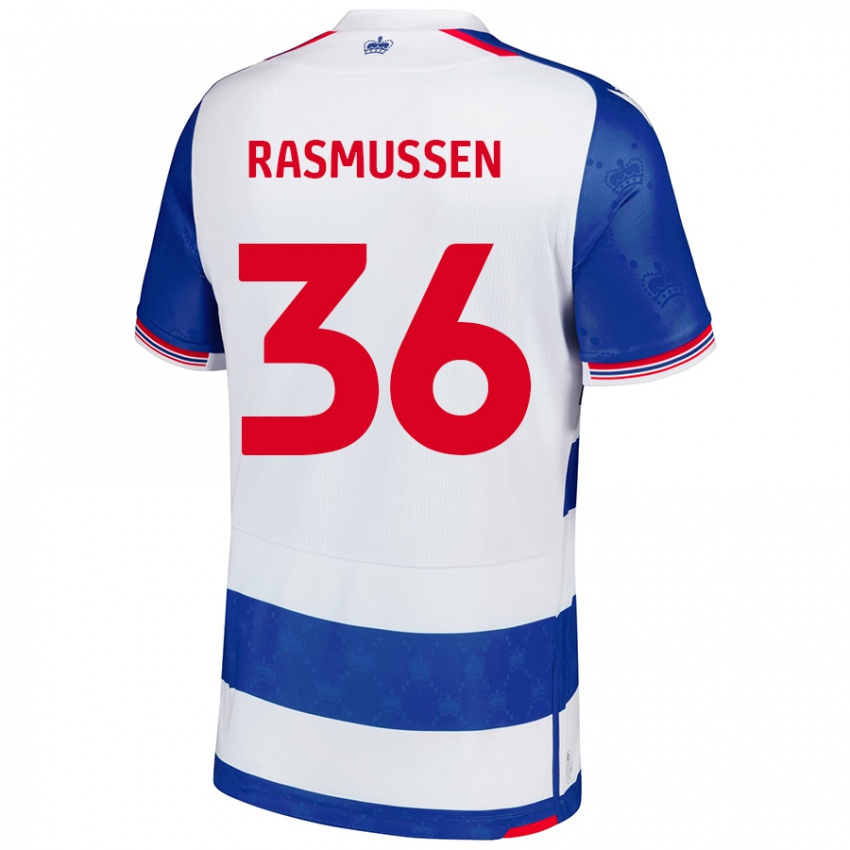 Kinder Tash Rasmussen #36 Blau Weiß Heimtrikot Trikot 2024/25 T-Shirt