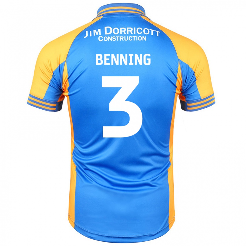 Kinder Mal Benning #3 Blau Bernstein Heimtrikot Trikot 2024/25 T-Shirt