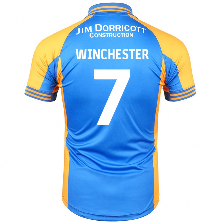 Kinder Carl Winchester #7 Blau Bernstein Heimtrikot Trikot 2024/25 T-Shirt