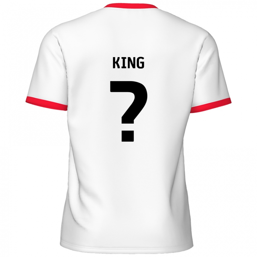 Kinder Eli King #0 Weiß Rot Heimtrikot Trikot 2024/25 T-Shirt