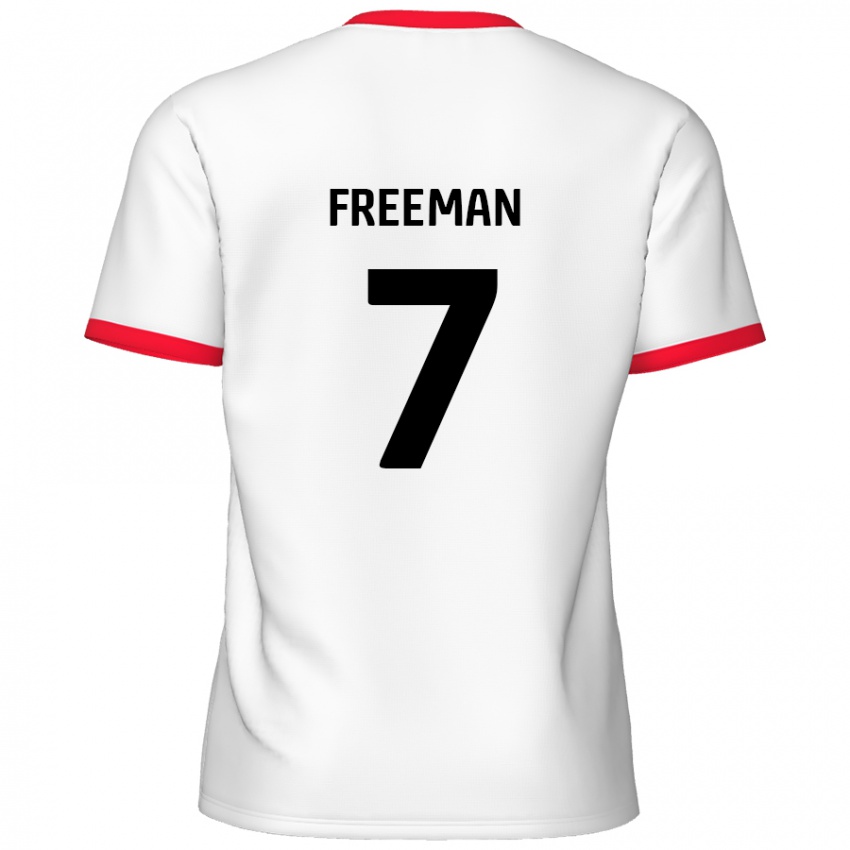 Kinder Nick Freeman #7 Weiß Rot Heimtrikot Trikot 2024/25 T-Shirt