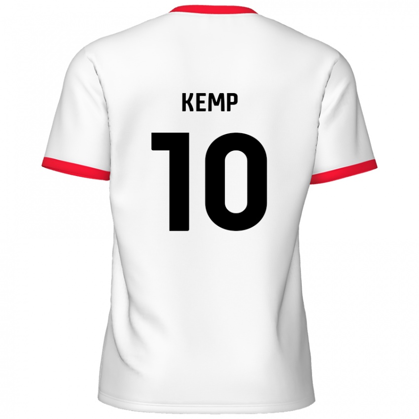 Kinder Dan Kemp #10 Weiß Rot Heimtrikot Trikot 2024/25 T-Shirt