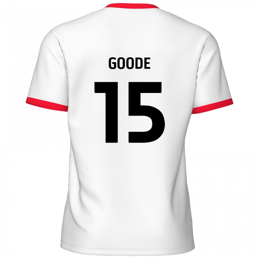 Kinder Charlie Goode #15 Weiß Rot Heimtrikot Trikot 2024/25 T-Shirt