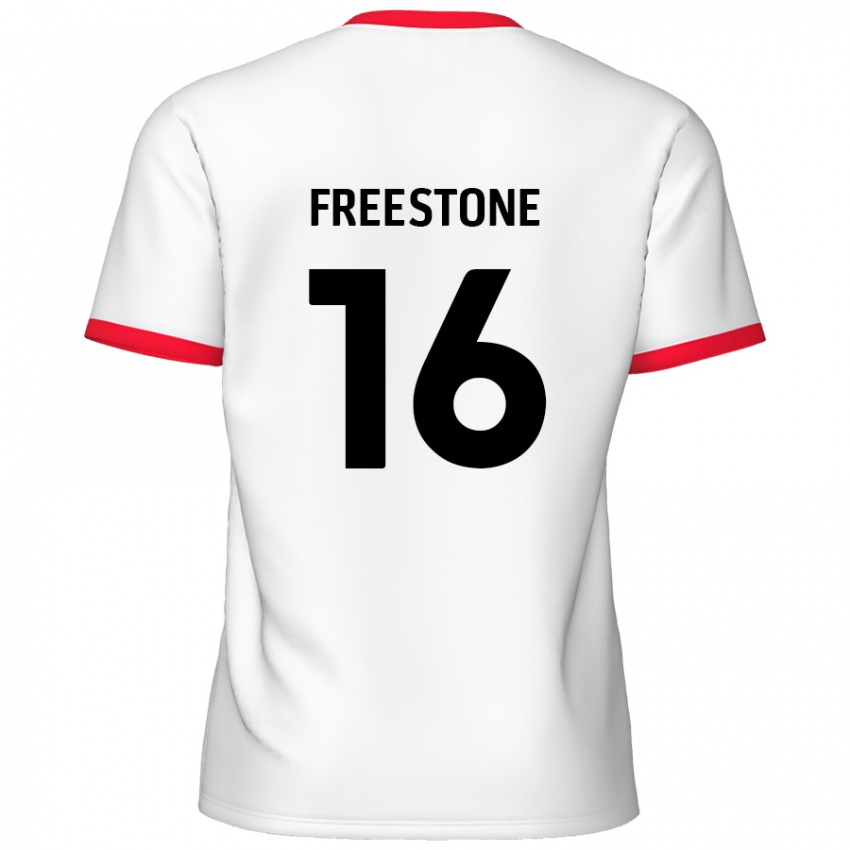 Kinder Lewis Freestone #16 Weiß Rot Heimtrikot Trikot 2024/25 T-Shirt