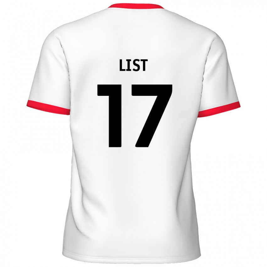 Kinder Elliott List #17 Weiß Rot Heimtrikot Trikot 2024/25 T-Shirt