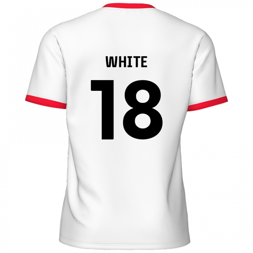 Kinder Harvey White #18 Weiß Rot Heimtrikot Trikot 2024/25 T-Shirt